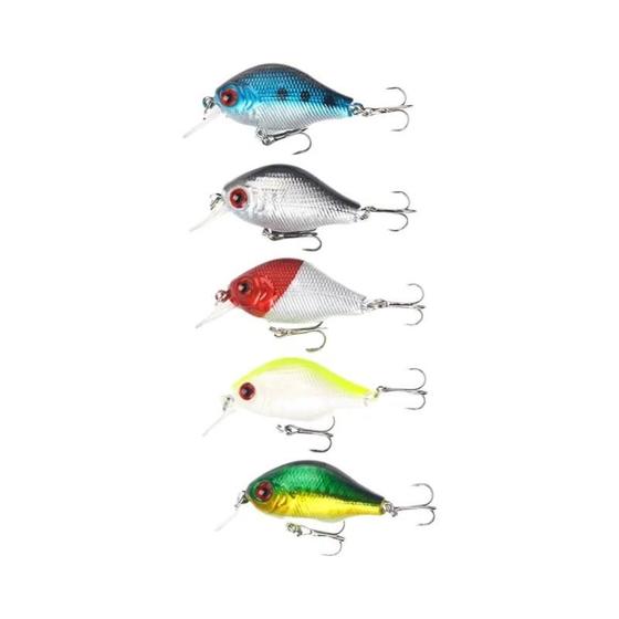 Imagem de Iscas Artificiais Crankbait 5.5cm - Kit com 5 Unidades - 7.8g