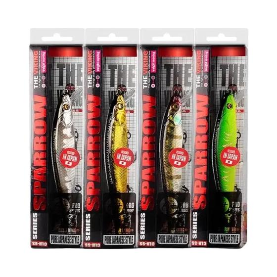 Imagem de Iscas de Pesca BEARKING - Conjunto com 4 Minnow Crankbaits com Sistema Magnético