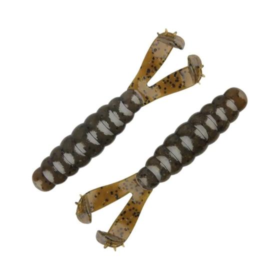Imagem de Iscas de Pesca Duráveis Twin Tail Grub - 10 Peças com Caixa - Material TPR