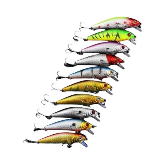 Imagem de Iscas de Pesca Invernal - 10 Unidades de Crankbait Lipless de Metal 75cm 9g