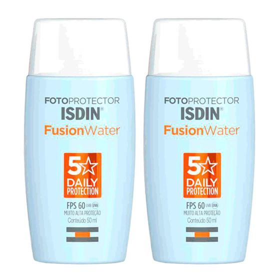 Imagem de Isdin Fusion Water 5 Stars Kit com 2 Unidades  Protetor Solar Facial FPS60  50ml