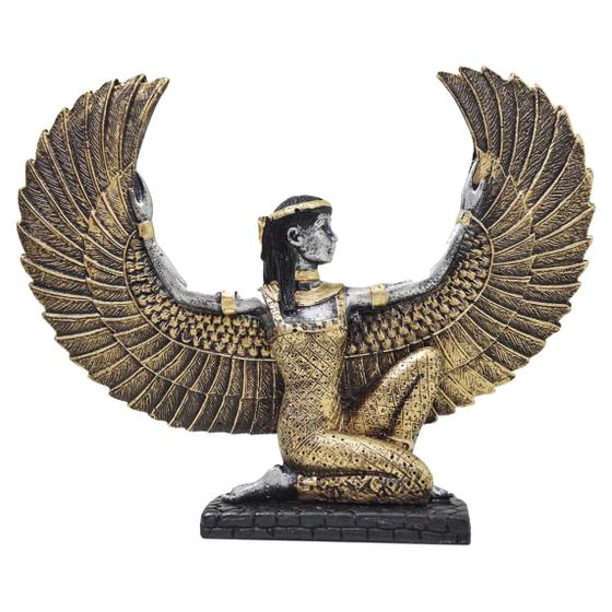 Imagem de Isis Deusa Egípcia Do Amor Asa Aberta Estatueta de Resina