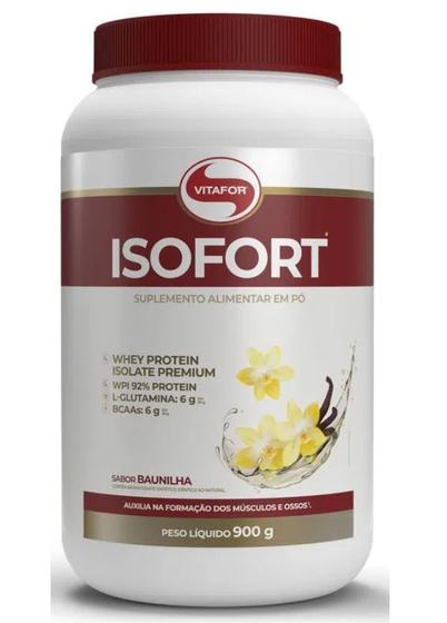 Imagem de Isofort Vitafor Whey Protein Isolado Concentrado Proteína 900g