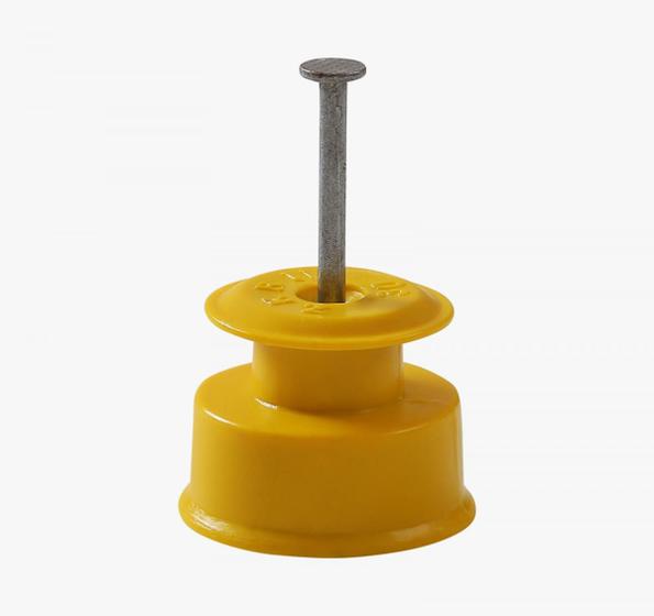 Imagem de Isolador roldana 36 mm amarelo 100un mais resistente proteção uv zebu