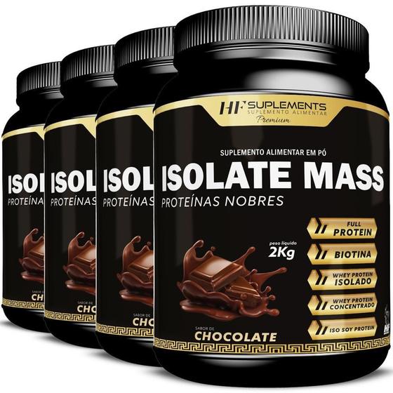 Imagem de Isolate Mass Hipercalorico Proteinas Nobres 2Kg Chocolat 4Un