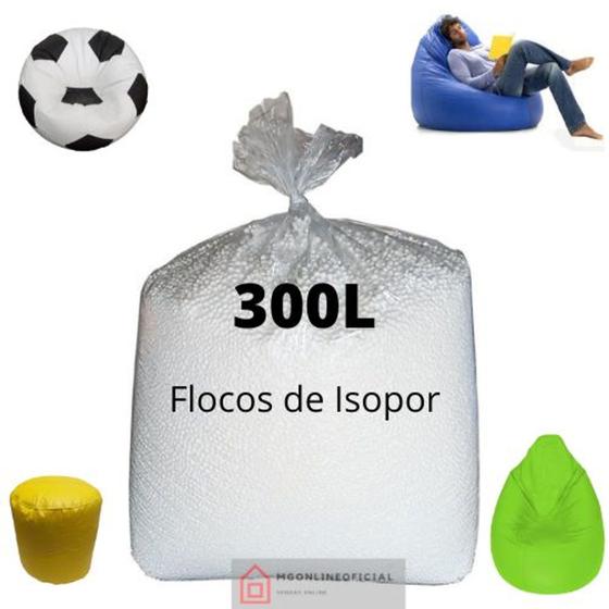 Imagem de Isopor EPS flocos 300 Litros para enchimento de puffs/almofadas