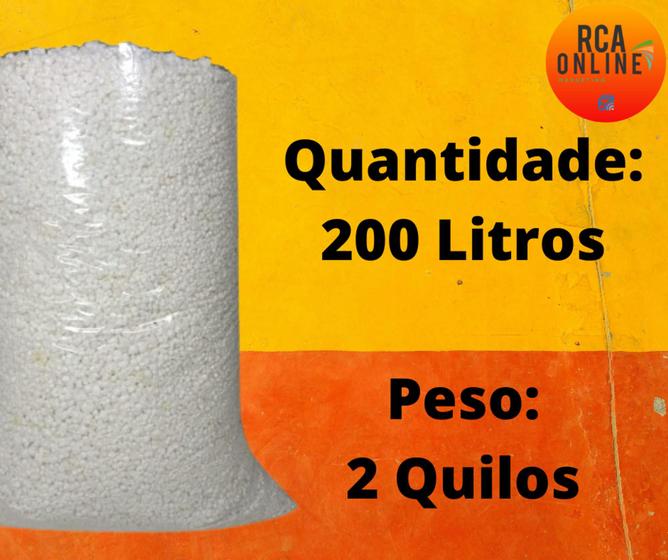 Imagem de Isopor Triturado Flocos para Preenchimento de Puffs Almofadas Bichos de Pelúcias 2 Kg (200 Litros)