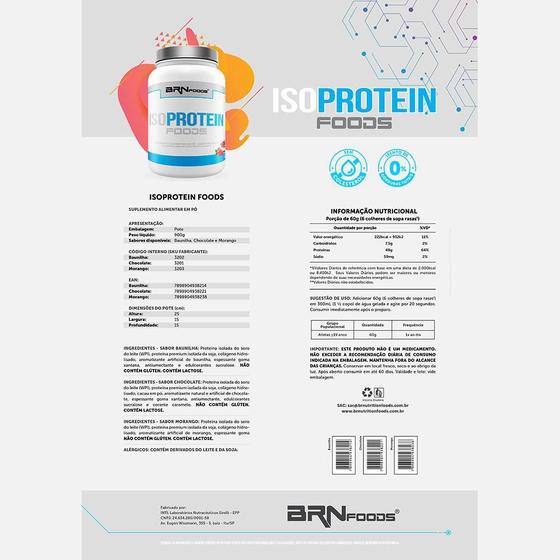 Imagem de Isoprotein Foods 900G Morango - Brnfoods