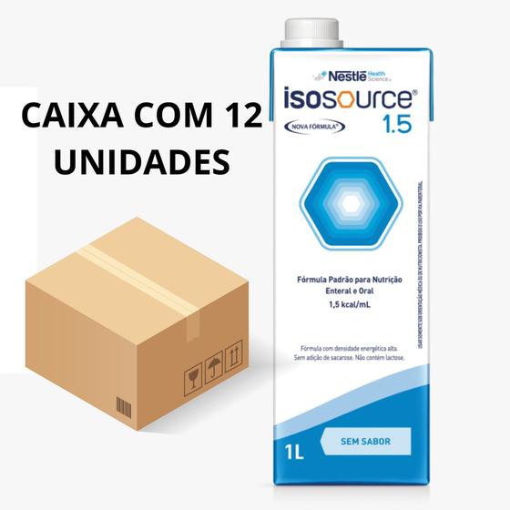 Imagem de Isosource 1.5 1000ML  Nestlé (Kit c/ 12 Unidades)