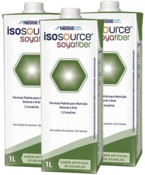 Imagem de Isosource soya fiber 1 litro sa kit com 3 unidades