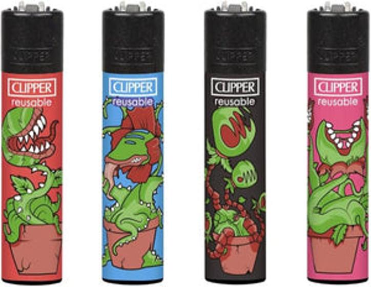 Imagem de Isqueiro Clipper Maxi Evil Plants (Display c/ 24un)