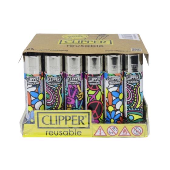 Imagem de Isqueiro Clipper Maxi Hippie Party 1 com 24 Unidades