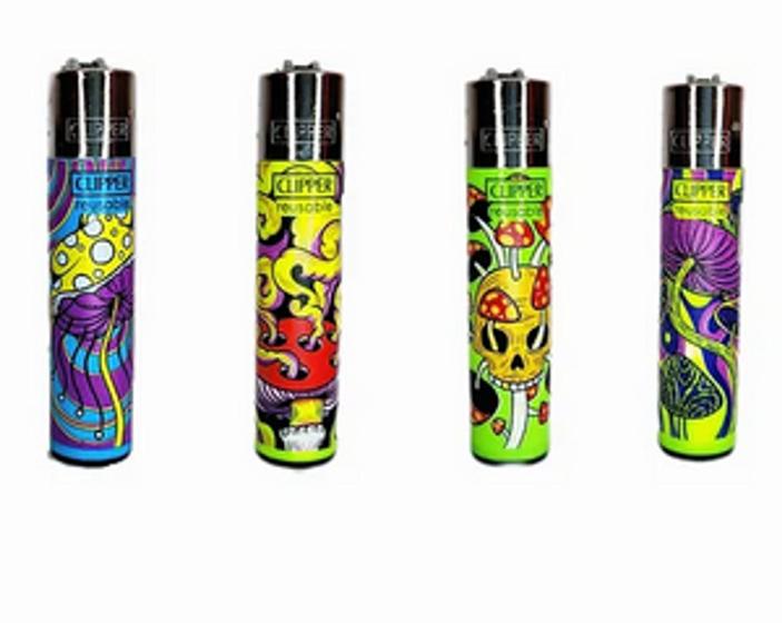 Imagem de Isqueiro Clipper Maxi Mush and Go (Display c/ 24un)