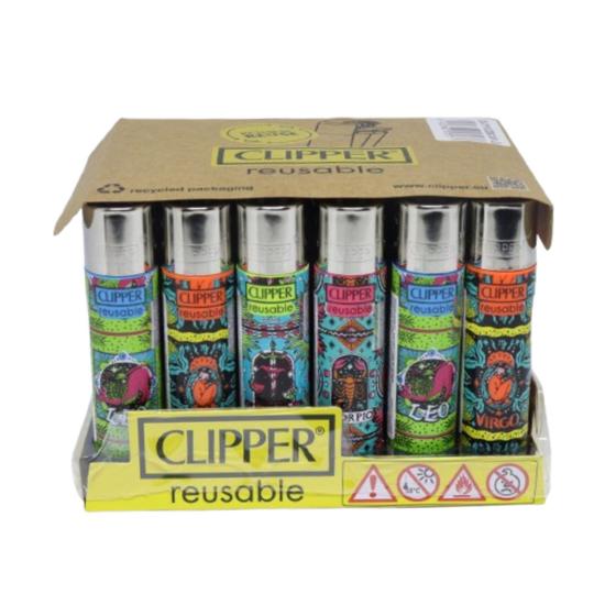 Imagem de Isqueiro Clipper Maxi Zodiac 5B com 24 Unidades