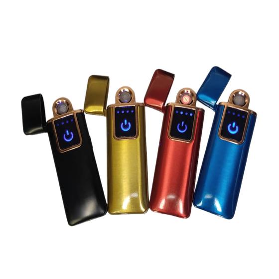 Imagem de Isqueiro De Bolso Acendedor Eletronico De Led Recarregável Usb Touch