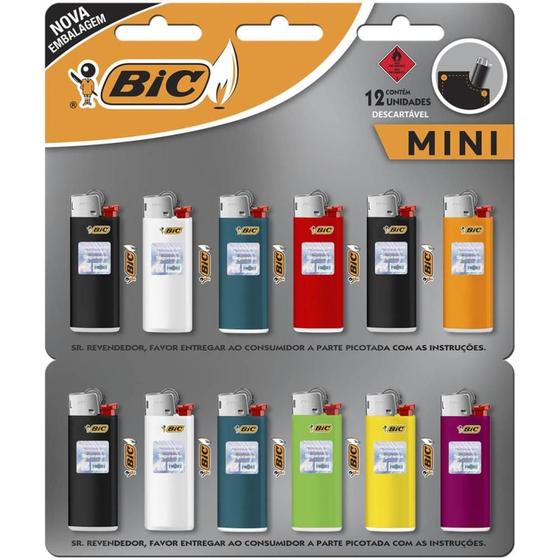 Imagem de Isqueiro Descartavel BIC Mini a GAS Cartela C/12UND