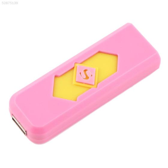Imagem de Isqueiro USB Recarregável - Rosa com amarelo