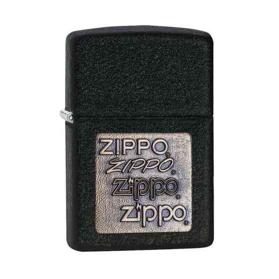 Imagem de Isqueiro Zippo 362 Classic Gold Zippo Logo Black Crackle