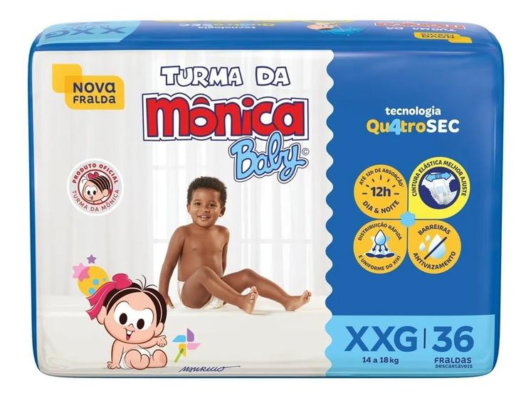 Imagem de it 2 Fralda Turma Da Mônica Baby Mega XXG Dia E Noite