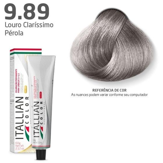 Imagem de Itallian Color Coloração 60g Louro Claríssimo Pérola 9.89 - Italian Hairtech