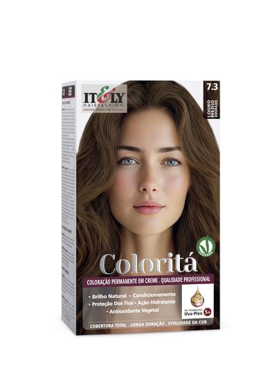 Imagem de Itely Coloração Profissional Permanente em Creme Coloritá 7.3 Louro Médio Dourado