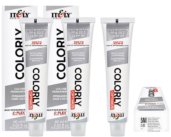 Imagem de Itely  Kit c/3 Tintas Colorly 5NI Castanho Claro Intenso 60 ml