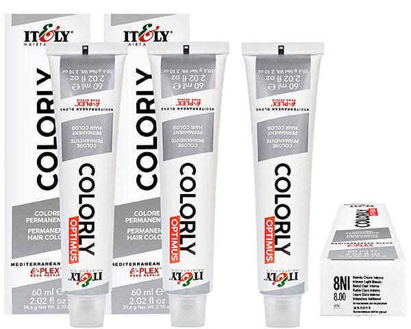 Imagem de Itely  Kit c/3 Tintas Colorly 8NI Louro Claro Intenso 60 ml