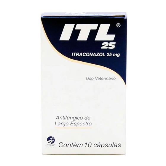 Itl Antifúngico 25mg C/ 10 Comprimidos - CEPAV PHARMA - Farmácia Pet ...