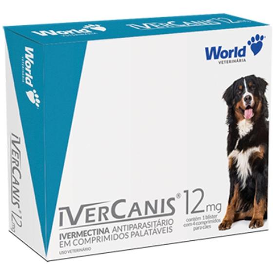 Imagem de Ivercanis 12 mg com 4 comprimidos - World veterinária
