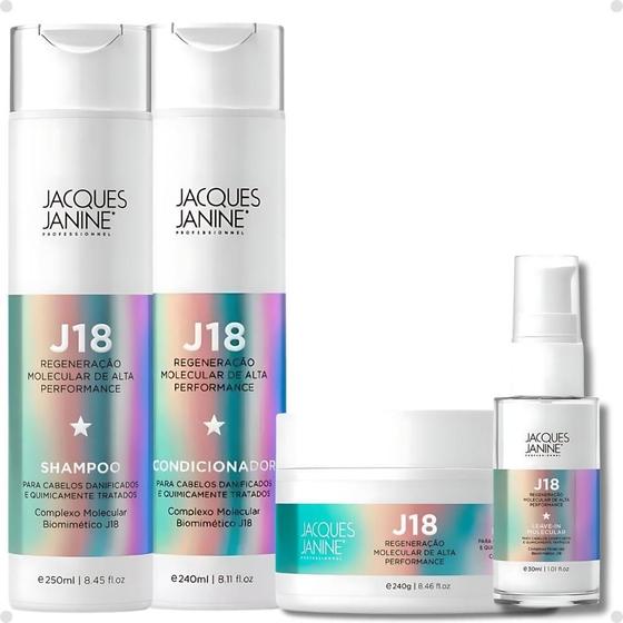 Imagem de Jacques Janine J18 Shampoo Condicionador, Máscara E Leave-In