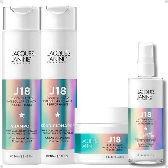 Imagem de Jacques Janine J18 Shampoo Condicionador Máscara Leave-In