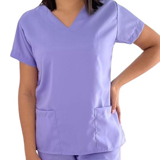 Imagem de Jaleco  Scrub Plus Size Avental  Médico Uniforme Hospital - 2
