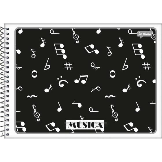 Imagem de Jandaia, Caderno 1/4 pequeno Flexível Música 40 Folhas Basic Art