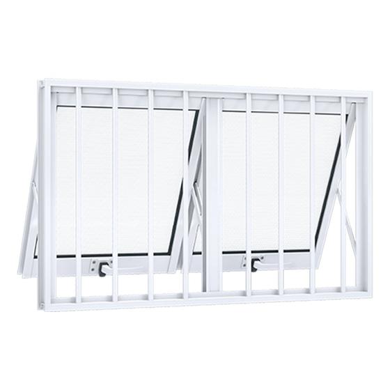 Imagem de Janela de Aluminio Maxim-ar Duplo 60x118cm com Grade Lucasa Alumínios