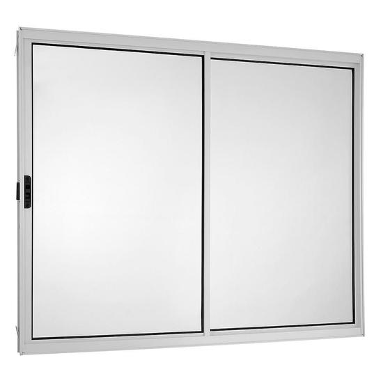 Imagem de Janela de Correr Alumínio Branco 2 Folhas Esquerda 100x100x5cm Ecosul