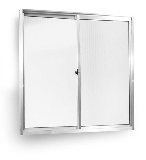 Janela Tropical Slim Alumínio Natural 2 folhas 1,00x1,50 Vidro Canelado ...