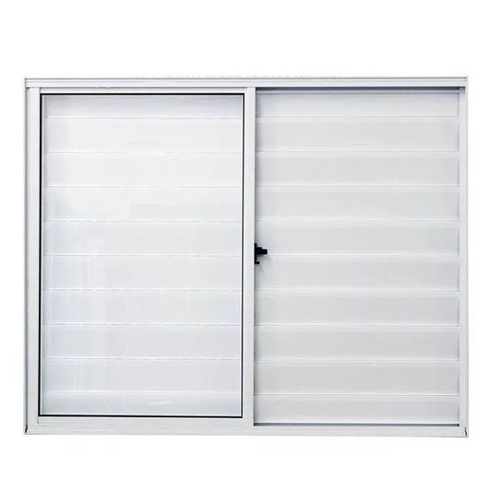 Imagem de Janela Veneziana 3 Folhas 1,00x1,00 Alumínio Branco S/g