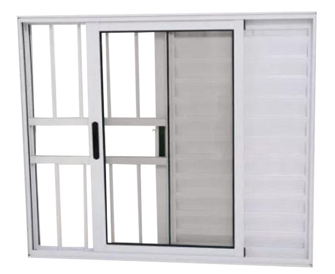 Janela Veneziana 3 Folhas Alumínio Branco 1.00 x 1.50 Linha 25 com Grade Menor preço em Janela Veneziana 3 Folhas Alumínio Branco 1.00 x 1.50 Linha 25 com Grade
