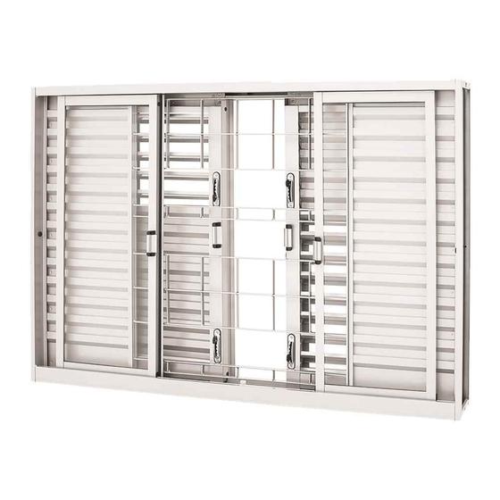 Janela Veneziana Multiflex Grade Quadriculada em Aço 120 x 200 x 16 cm 6 Folhas Pratika Sasazaki Menor preço em Janela Veneziana Multiflex Grade Quadriculada em Aço 120 x 200 x 16 cm 6 Folhas Pratika Sasazaki