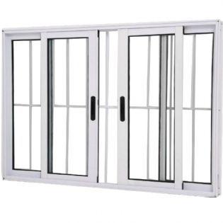 Janela Vitro 4 Folhas Alumínio Branco 1.00 X 1.00 Linha 25 com Grade Menor preço em Janela Vitro 4 Folhas Alumínio Branco 1.00 X 1.00 Linha 25 com Grade
