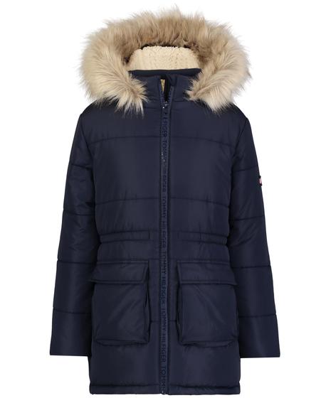 Imagem de Jaqueta acolchoada Tommy Hilfiger Girls Navy Anorak 6X com capuz