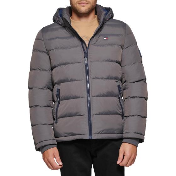 Imagem de Jaqueta Acolchoada Tommy Hilfiger Masculina - Tamanho M - Cor Cinza Chumbo