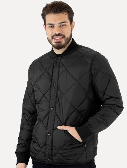 Jaqueta Calvin Klein Jeans Dupla Face Bomber Reversivel Preta