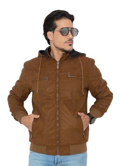 Jaqueta Casaco Blusa Couro Camurça c/Capuz Menor preço em Jaqueta Casaco Blusa Couro Camurça c/Capuz