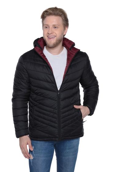 Imagem de Jaqueta Casaco Puffer Blusa Dupla Face 2 em 1 Com Capuz Removível