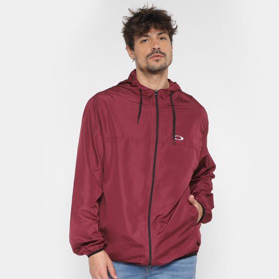 Oakley Nylon Corta Vento Oakley Vermelho E Preto Jaqueta Corta