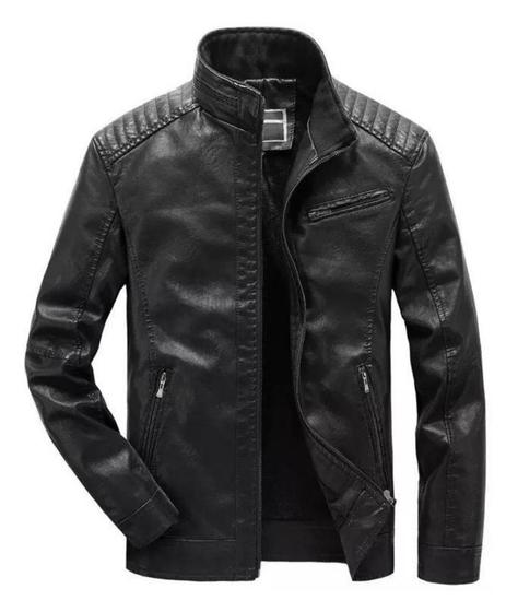Jaqueta couro Masculina motoqueiro slim Menor preço em Jaqueta couro Masculina motoqueiro slim
