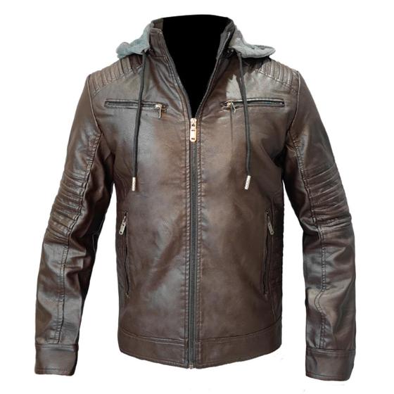 Couro Feminina Jaqueta Couro Forrada Masculina Jaqueta Couro PU