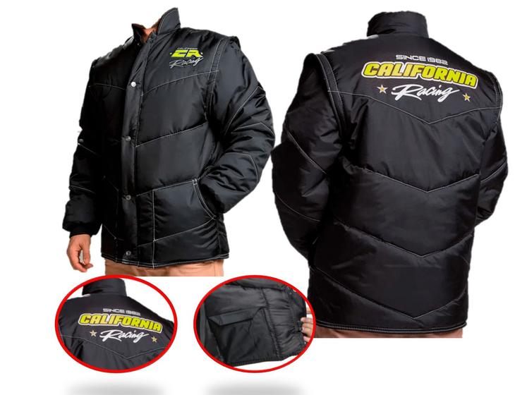 Jaqueta Cr Califórnia Racing Life Amarelo Masculino Motoboy Motoqueiro Imagem de Jaqueta Cr Califórnia Racing Life Amarelo Masculino Motoboy Motoqueiro