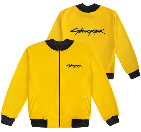 Imagem de Jaqueta Cyberpunk 2077 Amarelo Moletom Bomber Gamer Bordado